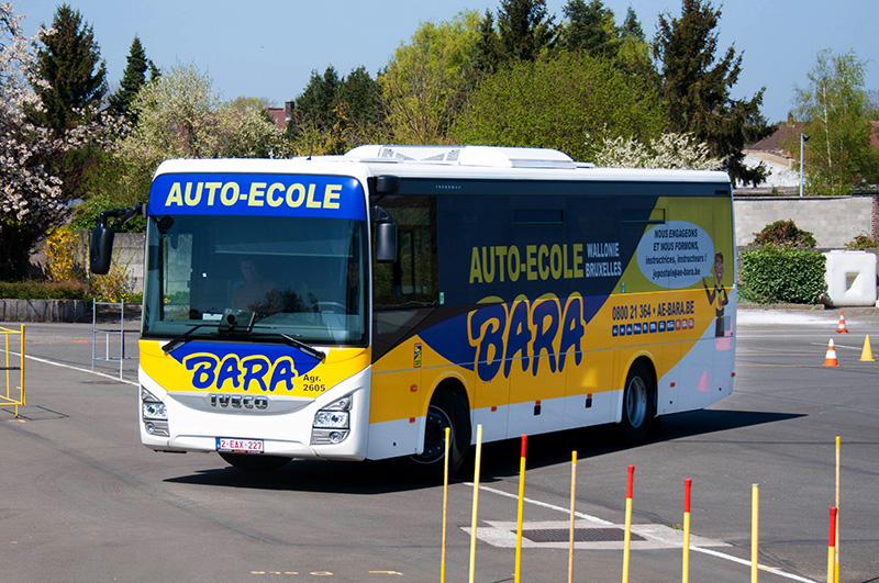 Bus pour le passage du permis de conduire D avec Bara